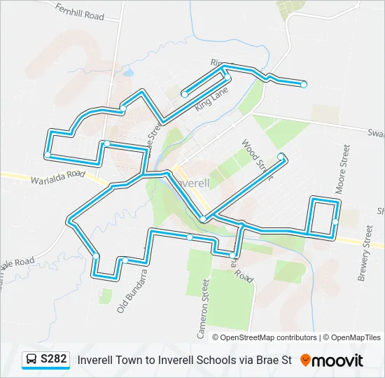 S282 Bus Line Map