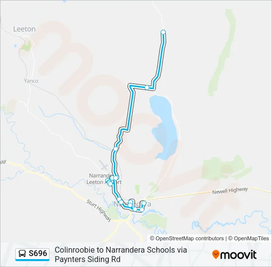 S696 Bus Line Map
