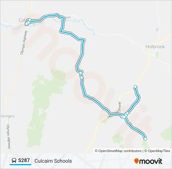 S287 Bus Line Map