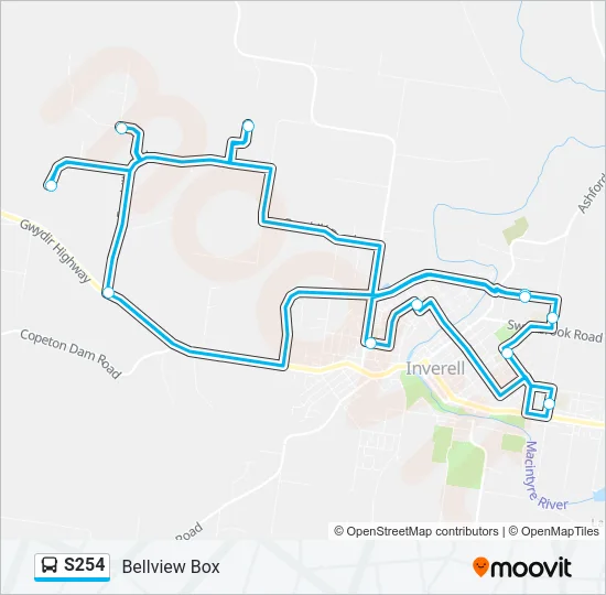 S254 Bus Line Map