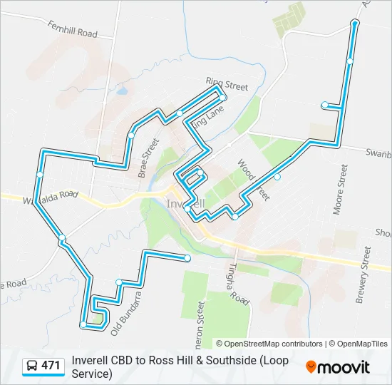 471 Bus Line Map