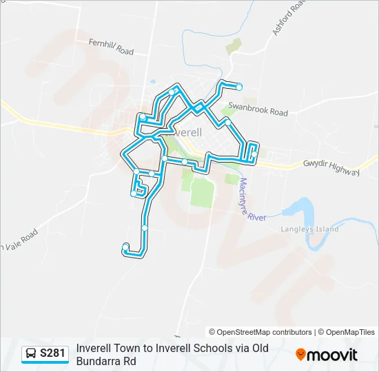 S281 Bus Line Map