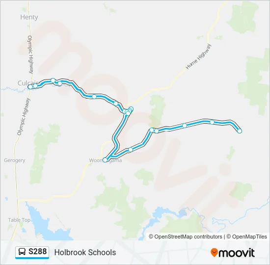 S288 Bus Line Map