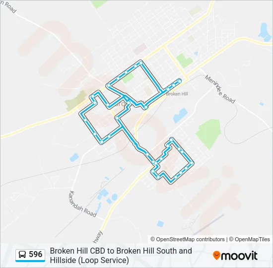 596 Bus Line Map
