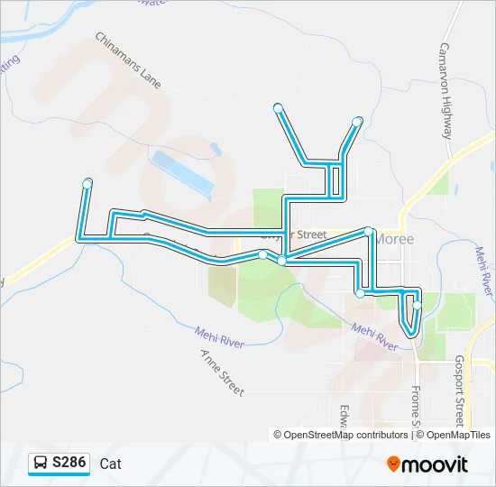 S286 Bus Line Map