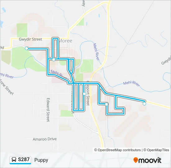 S287 Bus Line Map