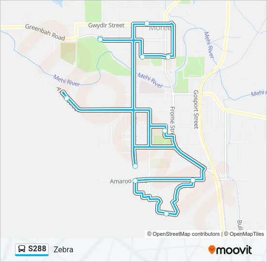 S288 Bus Line Map