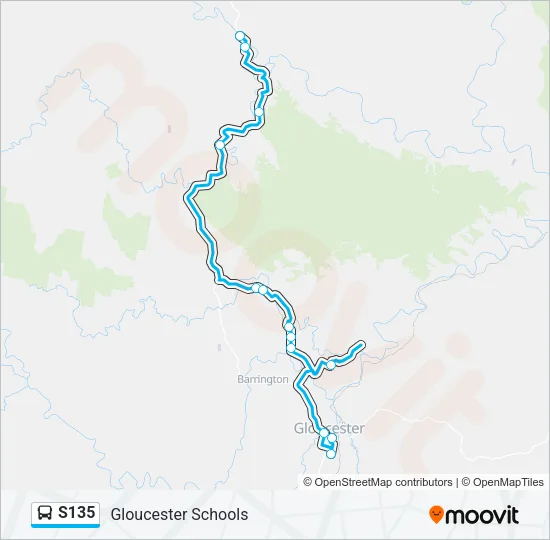 S135 Bus Line Map