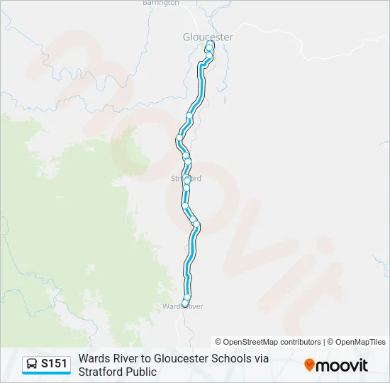 S151 Bus Line Map