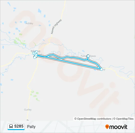 S285 Bus Line Map