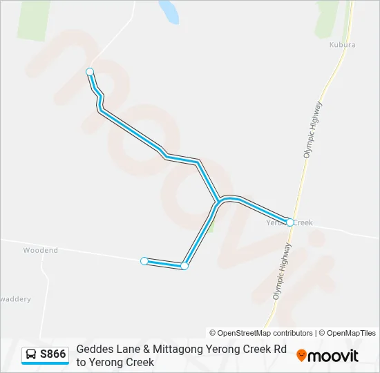 S866 Bus Line Map