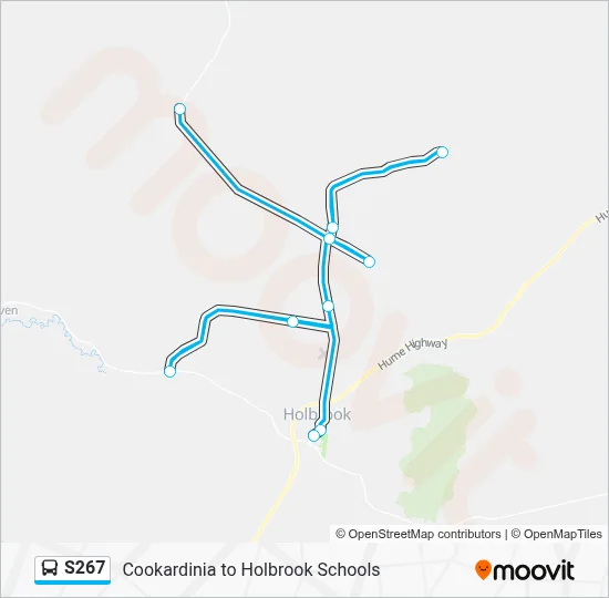 Mapa de S267 de autobús