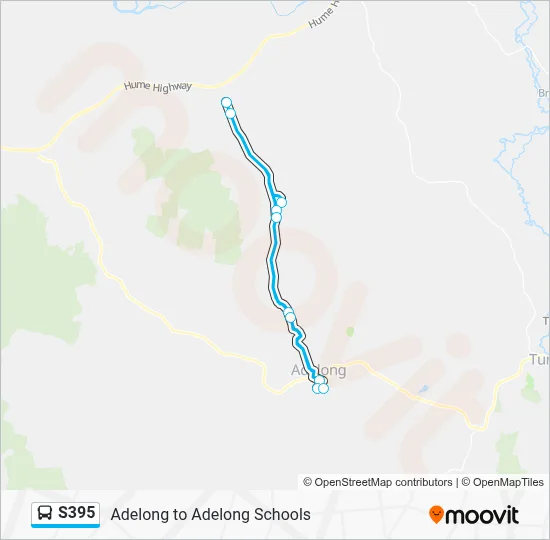 Mapa de S395 de autobús