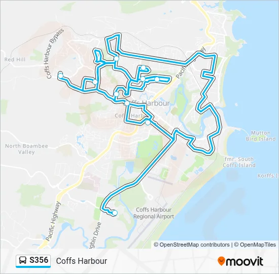 S356 Route: Schedules, Stops & Maps - Coffs Harbour (Updated)