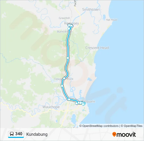 340 Route: Schedules, Stops & Maps - Kundabung (Updated)