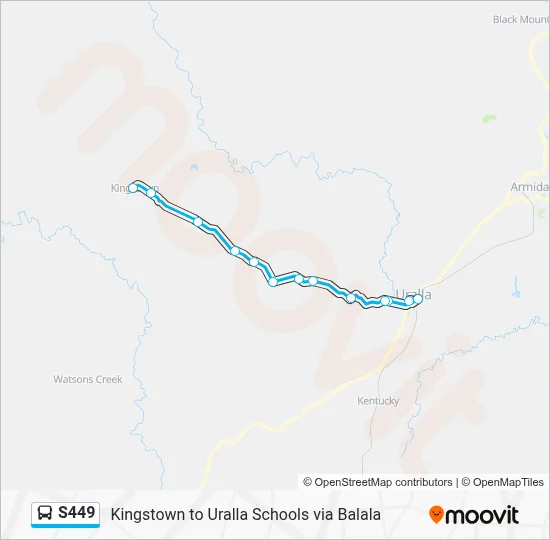 Mapa de S449 de autobús
