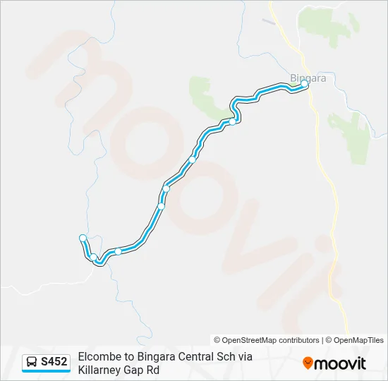 Mapa de S452 de autobús