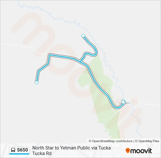 Mapa de S650 de autobús