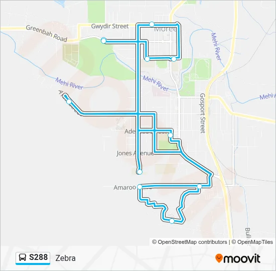 S288 Route: Schedules, Stops & Maps - Zebra (Updated)