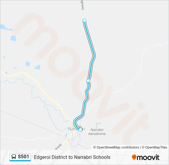 Mapa de S501 de autobús