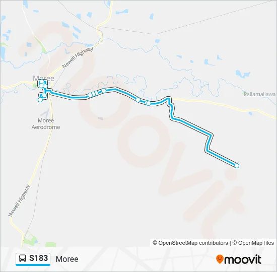 Mapa de S183 de autobús