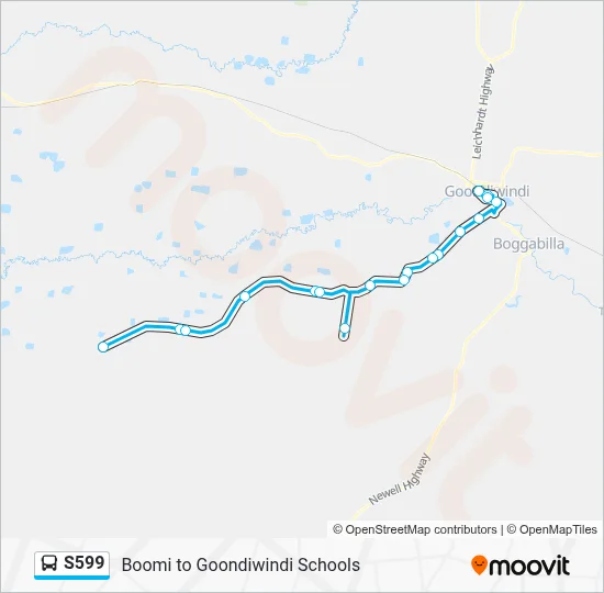Mapa de S599 de autobús