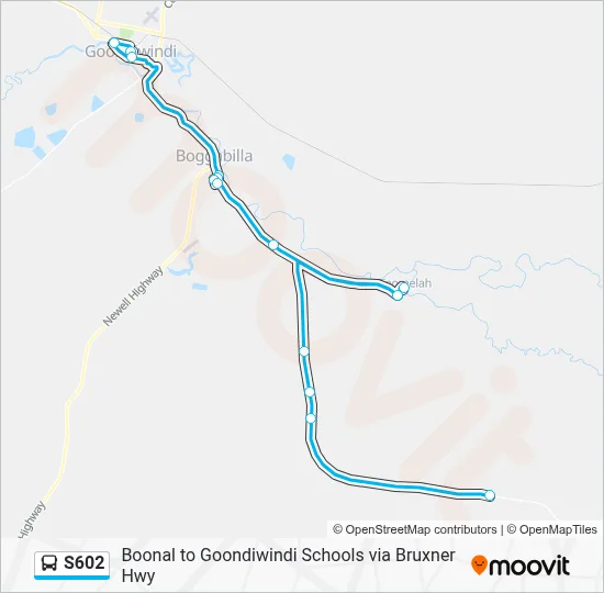 Mapa de S602 de autobús