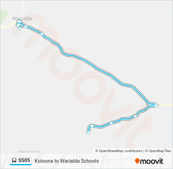 Mapa de S505 de autobús
