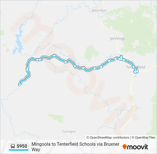 Mapa de S950 de autobús