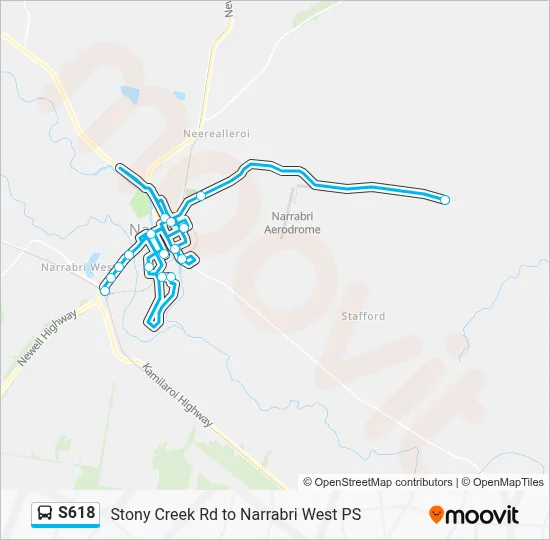 S618 Route: Schedules, Stops & Maps - 6 Cooma Rd, Narrabri West PS ...