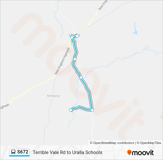 Mapa de S672 de autobús