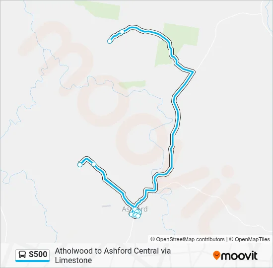 Mapa de S500 de autobús