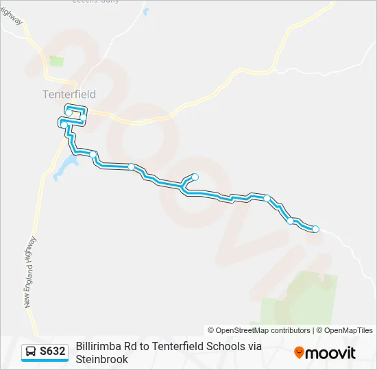 Mapa de S632 de autobús