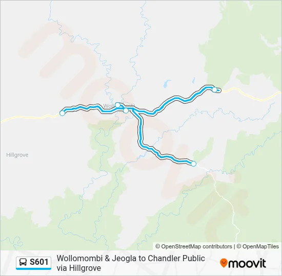 Mapa de S601 de autobús