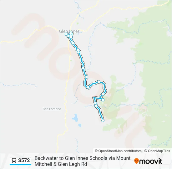 Mapa de S572 de autobús