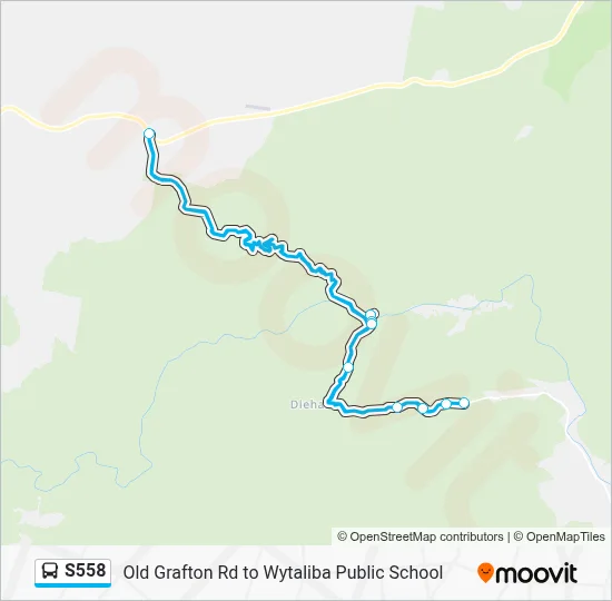Mapa de S558 de autobús