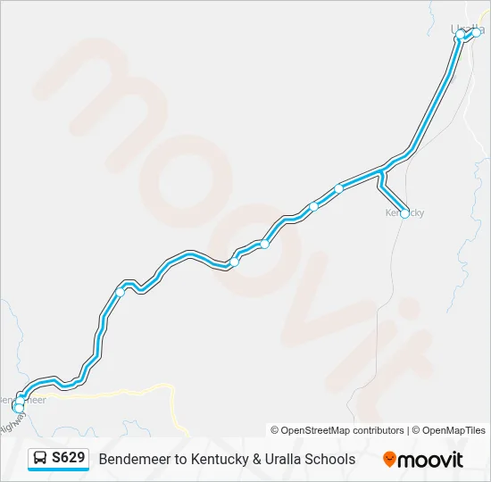 Mapa de S629 de autobús