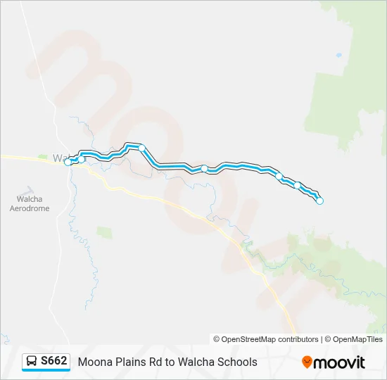 Mapa de S662 de autobús