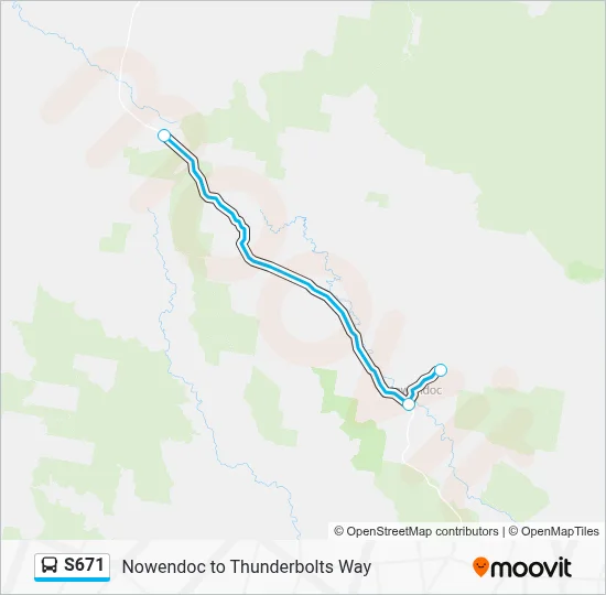 Mapa de S671 de autobús