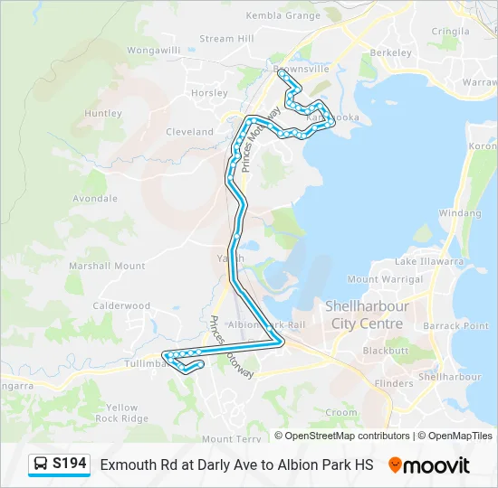 S194 Route: Schedules, Stops & Maps - Albion Park HS (Updated)