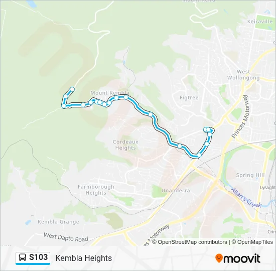 S103 S103 Route: Schedules, Stops & Maps - Kembla Heights (Updated)