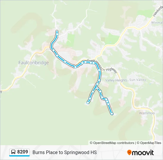 Springwood Bus Map 8209 Route: Schedules, Stops & Maps - Springwood HS (Updated)