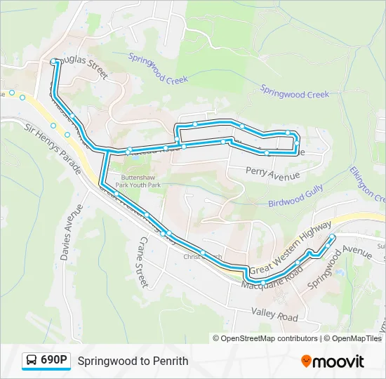 Springwood Bus Map 690P Route: Schedules, Stops & Maps - Springwood Station (Updated)