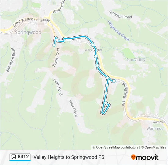Springwood Bus Map 8312 Route: Schedules, Stops & Maps - Springwood PS (Updated)