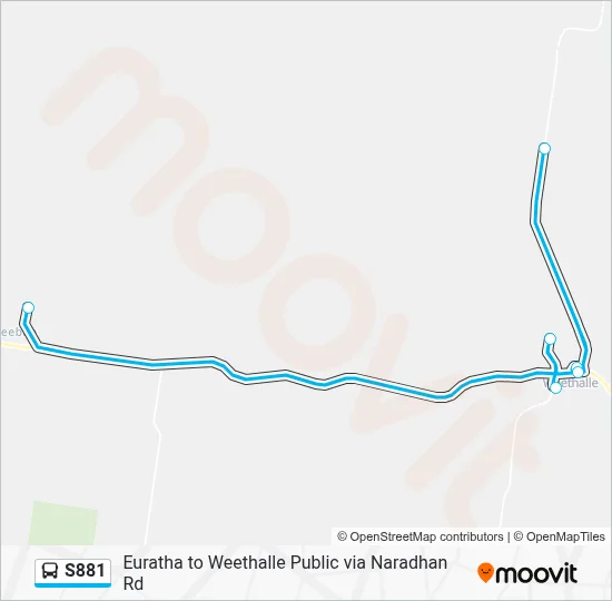 Mapa de S881 de autobús