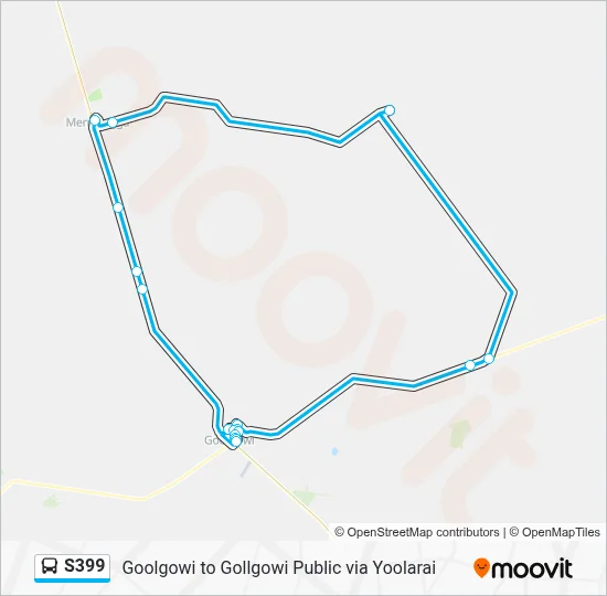 Mapa de S399 de autobús