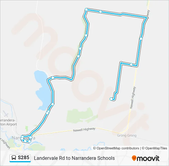 Mapa de S285 de autobús