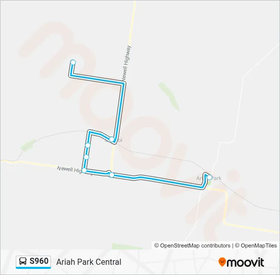 Mapa de S960 de autobús