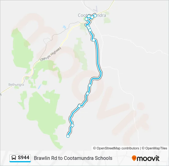 Mapa de S944 de autobús