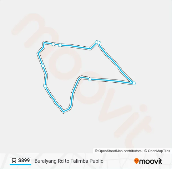 Mapa de S899 de autobús